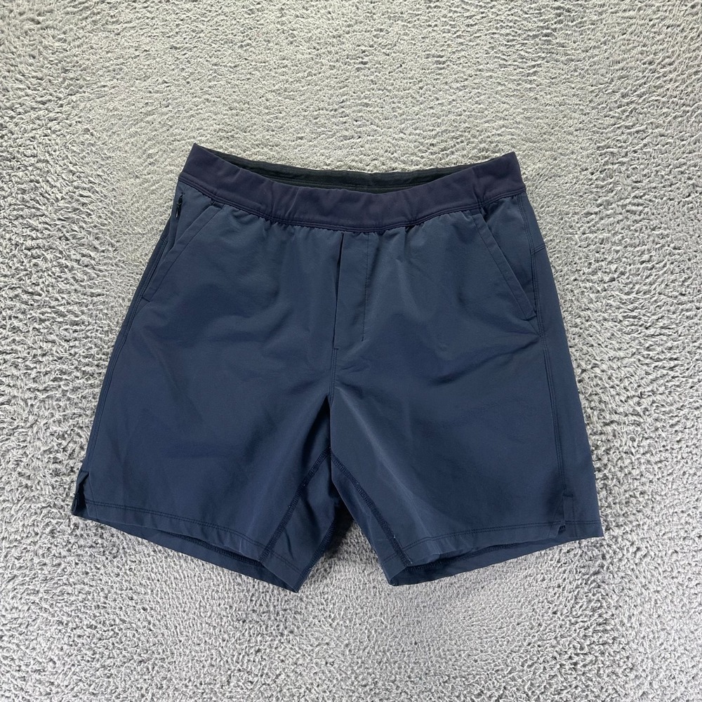 Public Rec Shorts Mens 34 Blue Polyester Athletic Performance Gym Running Sports